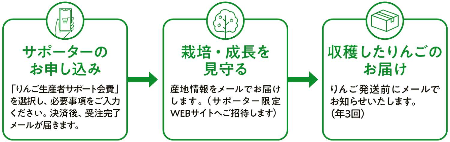 お申し込みからの主な流れのイメージ図