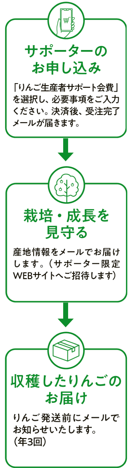 お申し込みからの主な流れのイメージ図