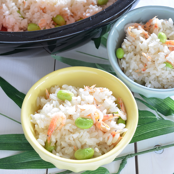 おもてなしにも！桜えびと枝豆の炊き込みご飯