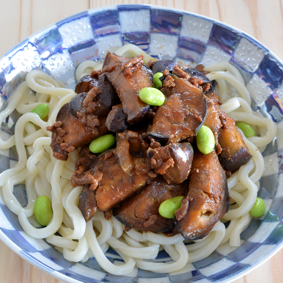 冷やしなす味噌うどん