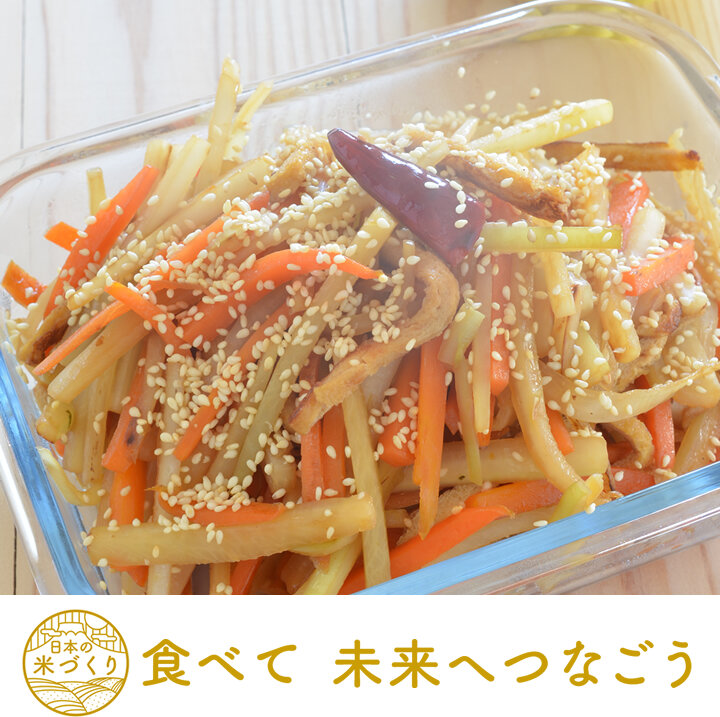 【葉付き大根を丸ごと使おう】作り置きおかずシリーズ「大根と人参のきんぴら」