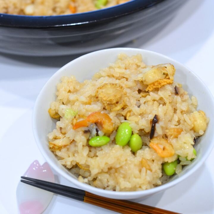 行楽にも！お餅で作る、簡単海鮮おこわ