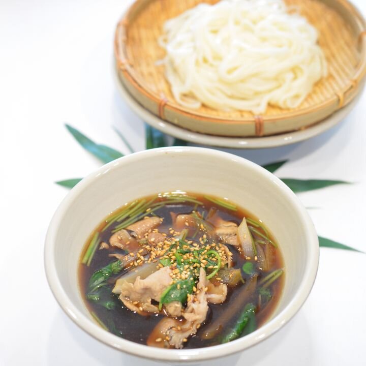 武蔵野うどん風、豚つけうどん