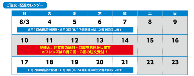 配達スケジュール