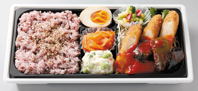 鶏ささみフライのラタトゥイユがけ弁当