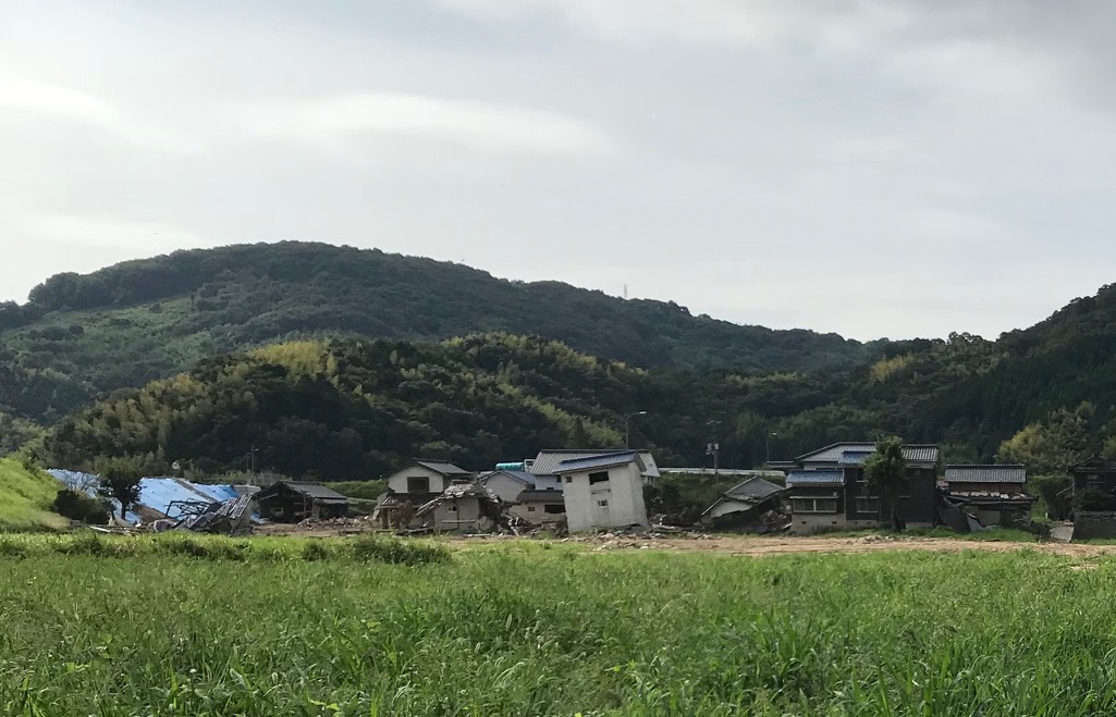 豪雨被害に見舞われた家屋（8/29撮影）