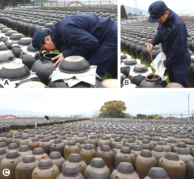 原紙を製造する様子