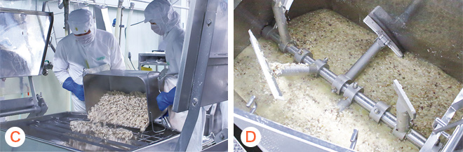 攪拌・調味の様子