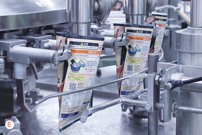 印字・充填の様子