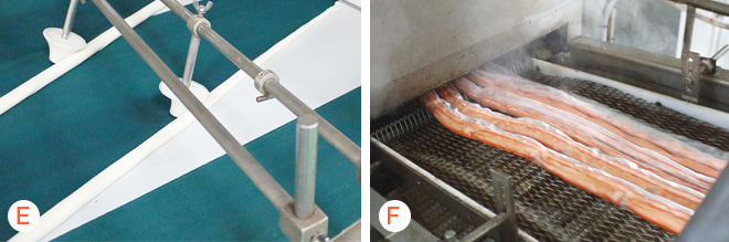 成形・着色・加熱の様子